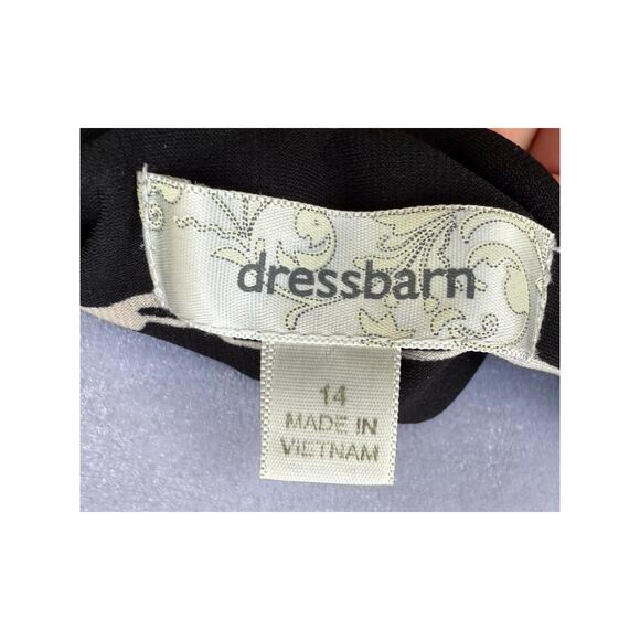 Dress Barn Black and Cream Dress Size 14 - Picture 4 of 6